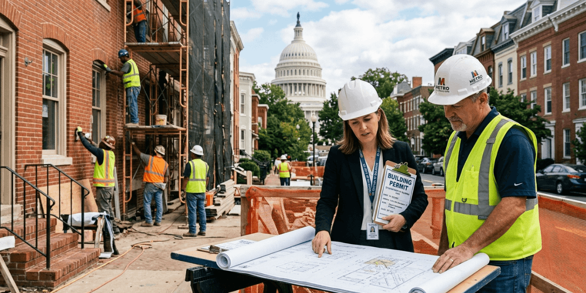 Building codes and permit compliance requirements for exterior home remodeling in the DC metro area.
